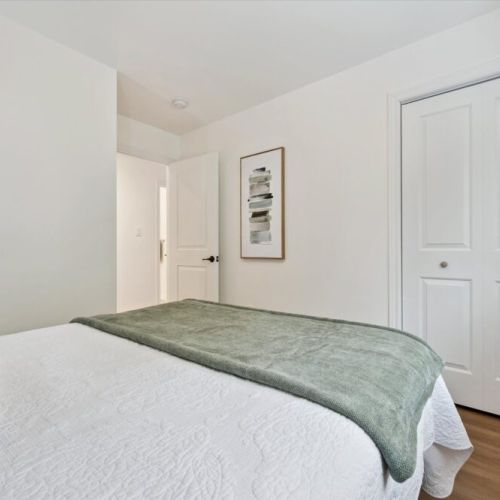 Thoughtfully designed bedroom offering a quiet, restful space to unwind after a day on the Bruce Peninsula.