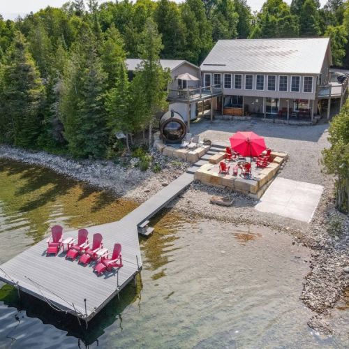 Eagle Bay features a rare boat-slip and docking system.