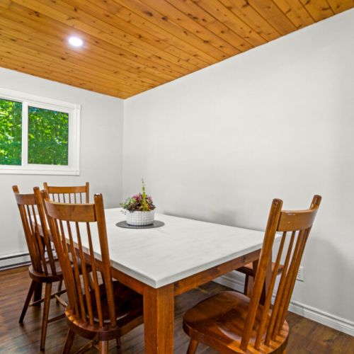 Enjoy meals together in the bright and inviting dining area.