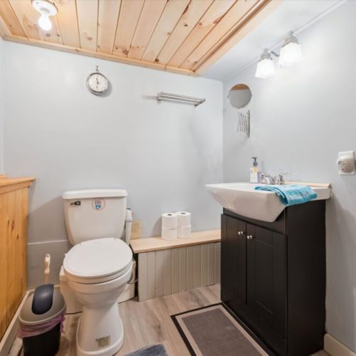 Convenient 2-piece bathroom on the lower level