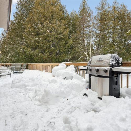 Outdoor deck with BBQ grill—perfect for cooking and entertaining year-round