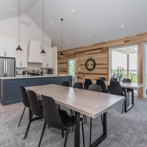 A view from the north east corner of the Great room. You can exit directly to the Kitchen Aid lounge and upper veranda directly from the living space.