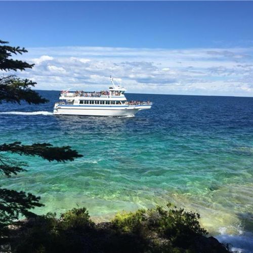 Take a boat tour to explore nearby islands and famous shipwrecks in Tobermory.