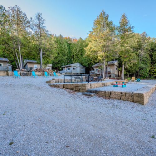 Another view of the shared bonfire lounge.