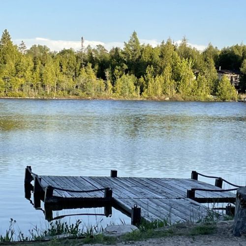 Peaceful waterfront views with endless sky and water