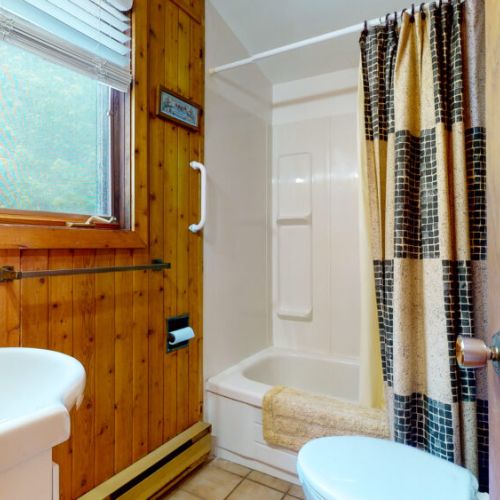 The main floor full bathroom.