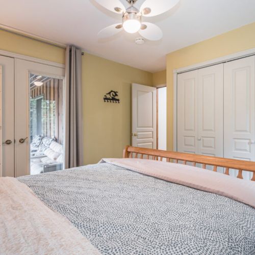 Fall asleep or exit to the large veranda for a night cap.