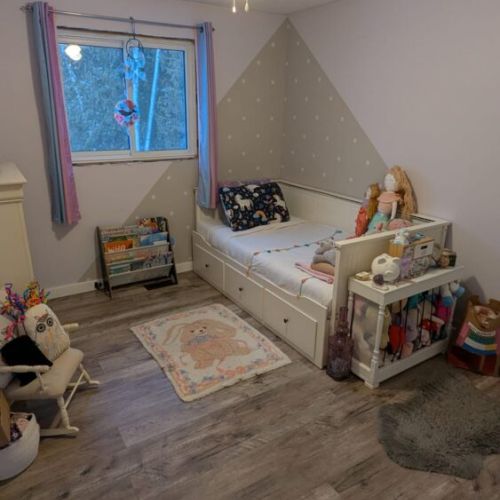 Bedroom 3: Sweet and cozy bedroom designed for kids with playful décor and comfortable sleeping space.