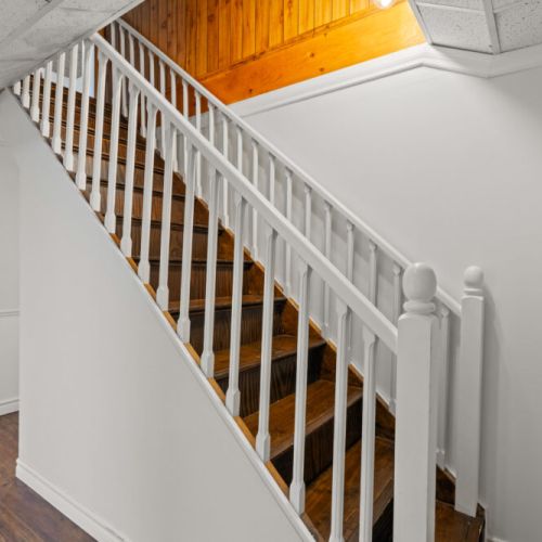 The finished lower level offers additional space to relax and unwind.