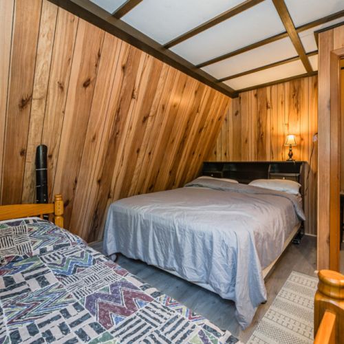 The Guest bedroom with a double and single bed, perfect for the kids.