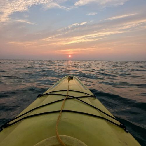 Unwind on Lake Huron as the sun sets—sunset paddles are pure magic from the seat of your kayak.