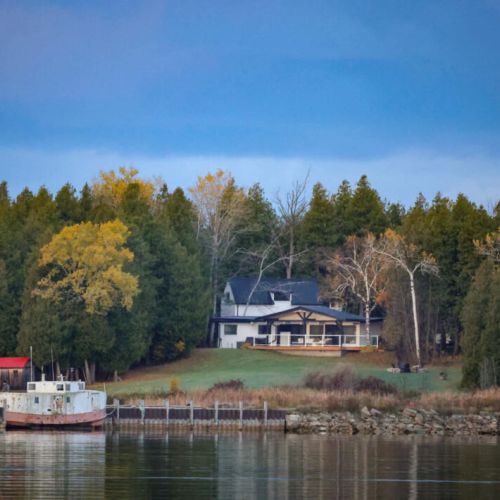 A beautiful waterfront cottage with peaceful views across the bay.