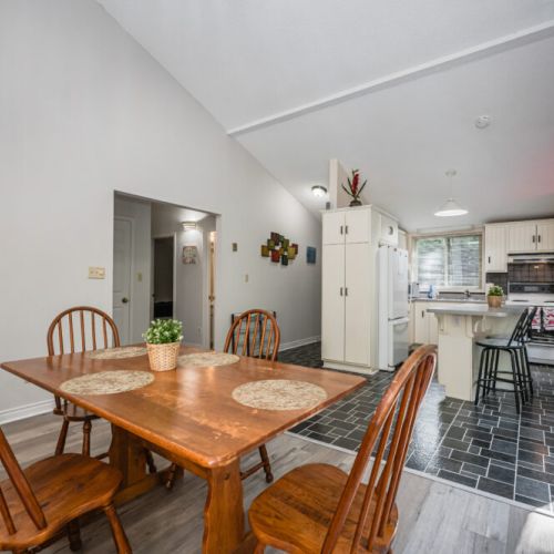 Kitchen table.