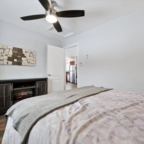 Second bedroom offering a quiet, restful retreat after a day exploring the Bruce Peninsula.