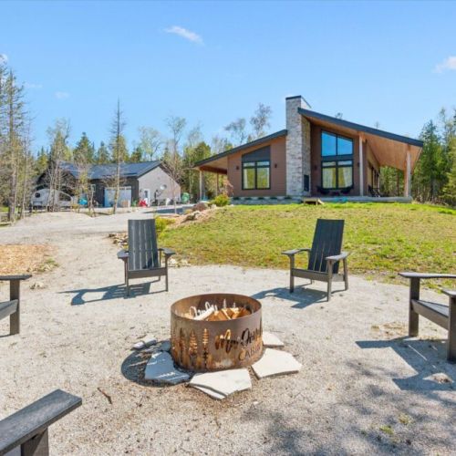 Gather around the firepit and enjoy cozy evenings under the stars.