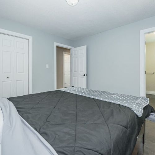 Upper master bedroom with lots of storage space.