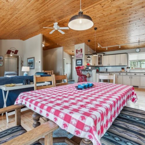 Gather around the table for meals, board games, or planning your next Bruce Peninsula adventure.