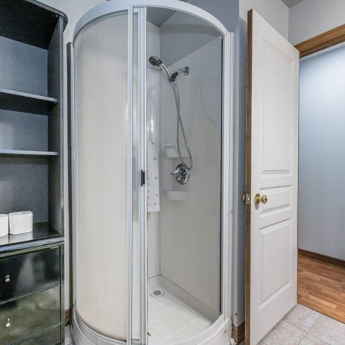 Enjoy a quick shower before dinner.