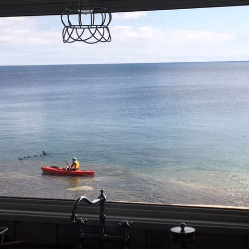 Paddle right from shore and enjoy calm waters.
