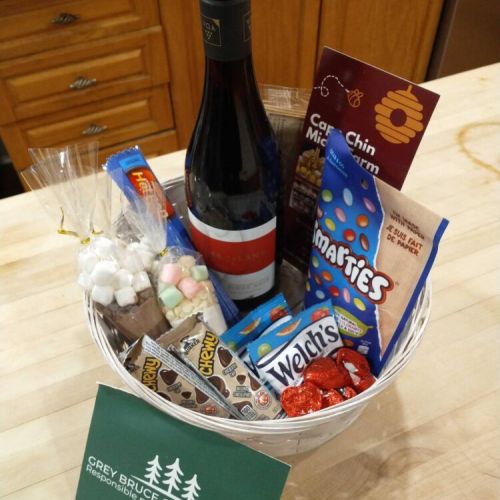Welcome basket from Grey Bruce Cottages Inc.