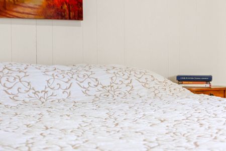 Fresh, comfortable bedding provides a welcoming place to rest after a full day on the Bruce Peninsula.