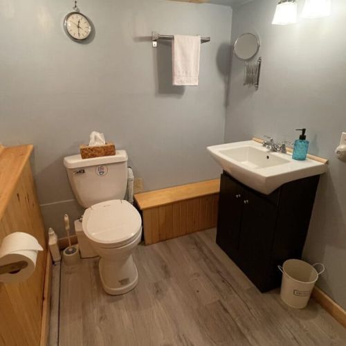 Convenient 2-piece bathroom on the lower level