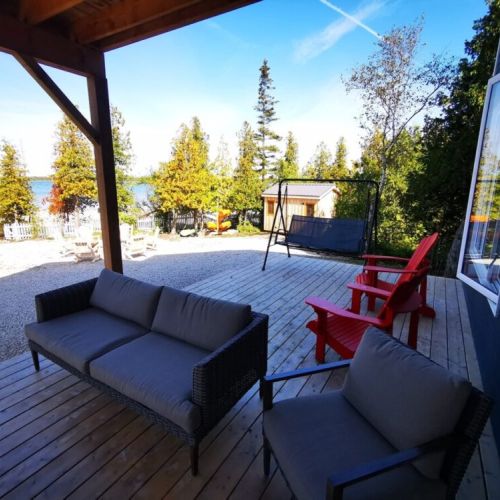 Sunshine on the back deck. The Good Life.