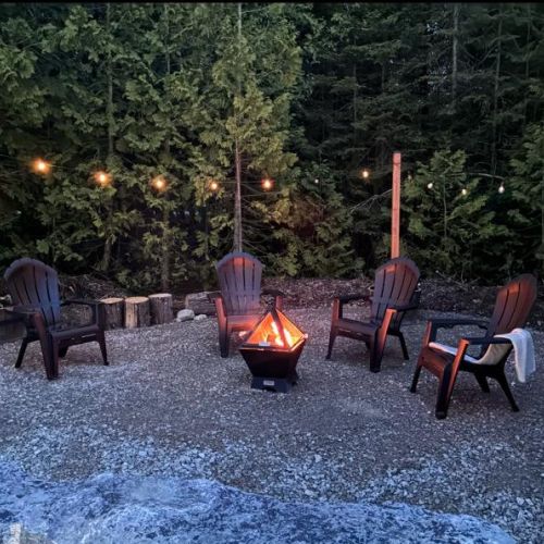 Unwind in the heart of nature. Enjoy cozy evenings by the fire and quiet mornings on the deck with a coffee, listening to the sounds of the woods.