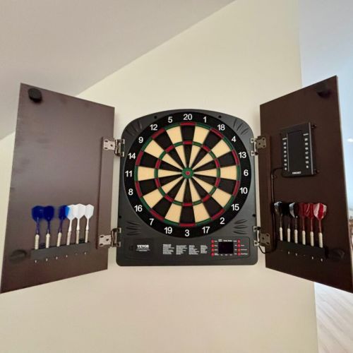 Unleash your inner competitor with a classic dart board setup – perfect for evening fun or rainy day challenges indoors.