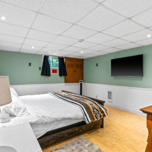 A second living space provides extra room to relax during your stay.