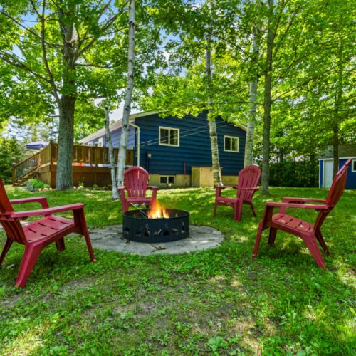 Gather around the fire pit for cozy evenings under the stars.