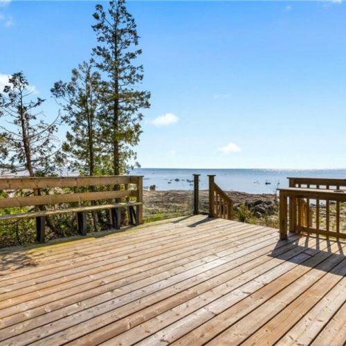 The lower level family deck.