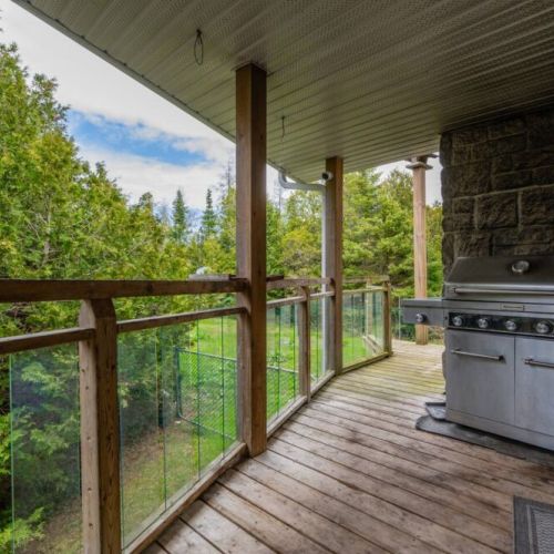 The upper deck area with BBQ.