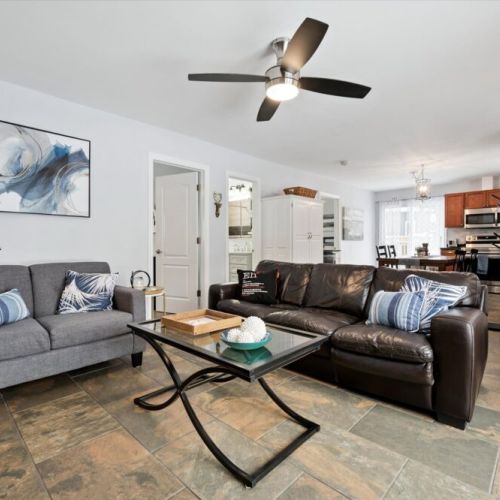 Comfortable seating and a calm, modern cottage feel that makes it easy to unwind.