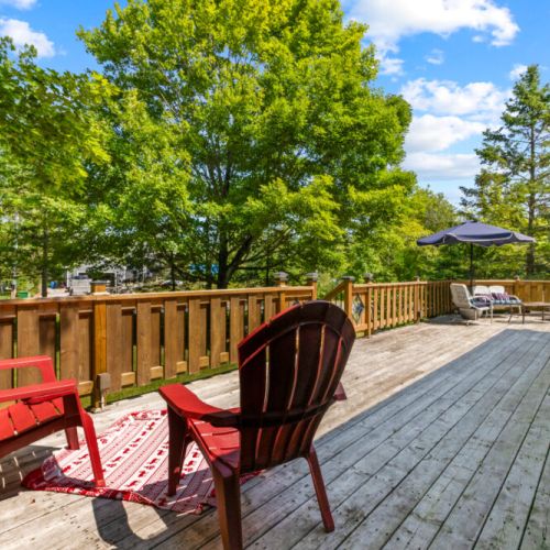 Stretch out and relax on the expansive wraparound deck.