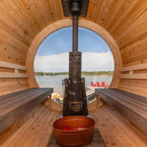The sauna provides a great escape from it all.