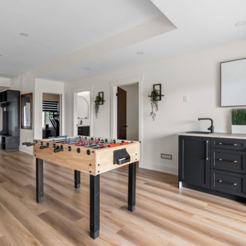 Challenge your group to a friendly game of foosball between adventures.