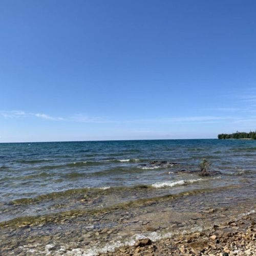Man made beach less than 1000 feet from the cottage.