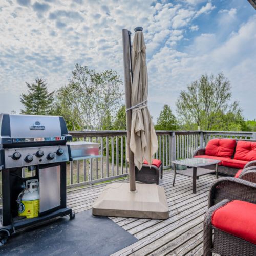 Fire up the grill and kick back on the spacious patio. Ideal for sunset dinners, morning coffee, or relaxing after a hike along the Bruce Trail.