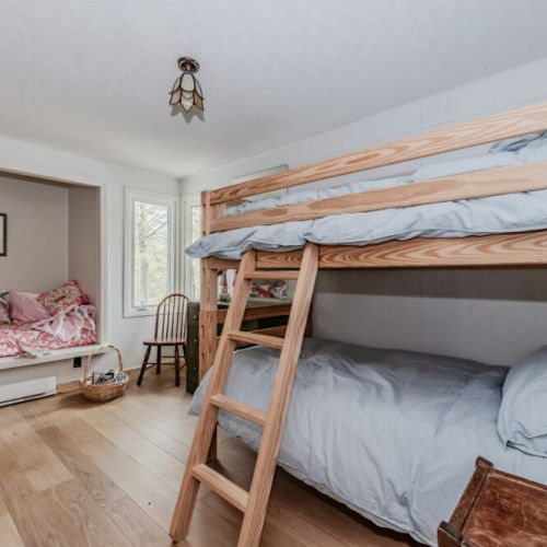 Perfect for children or additional guests, the bunk bedroom offers both comfort and fun.