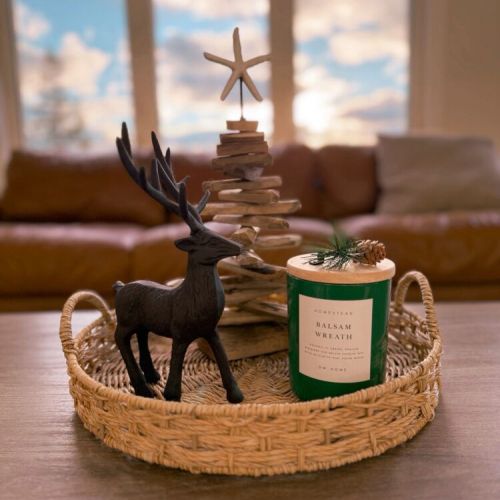 The scent of balsam and peaceful lake views—simple winter magic in every moment.