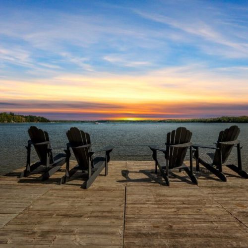 Enjoy watching the sunrise from. the dock.