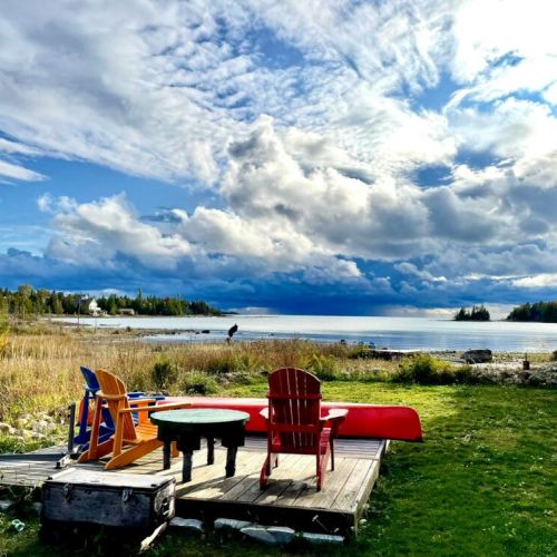 A wonderful view of Dorcas Bay awaits you.