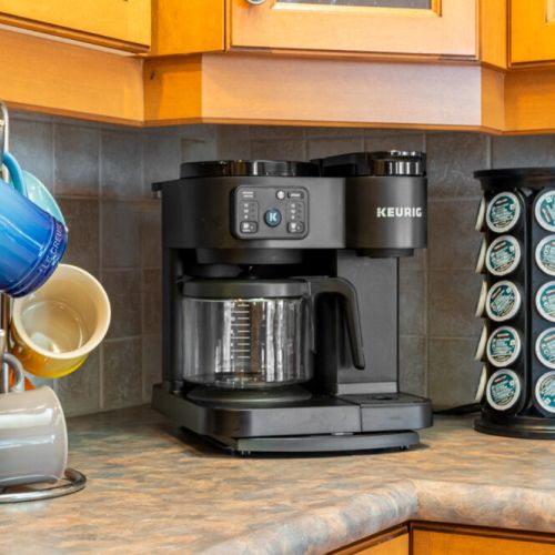 Start your morning with ease — a Keurig and drip coffee maker are ready for your favourite brew.