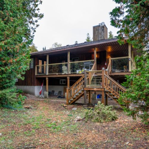 The rear of the cottage.