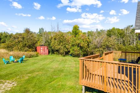 Enjoy plenty of open green space surrounded by trees and the quiet of the countryside.