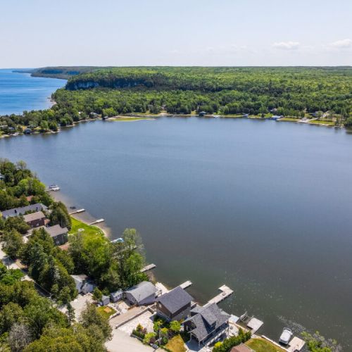 Peaceful bay setting with calm waters—perfect for swimming and relaxing.