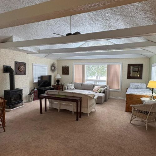 Wide open living area with plenty of room for everyone to spread out and relax.