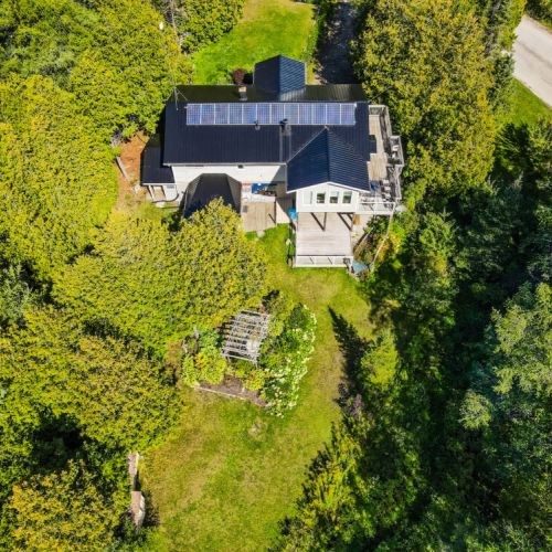 An aerial view of the property.