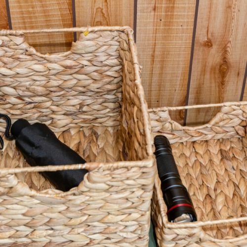 Binoculars are available to help you spot local birds and wildlife.